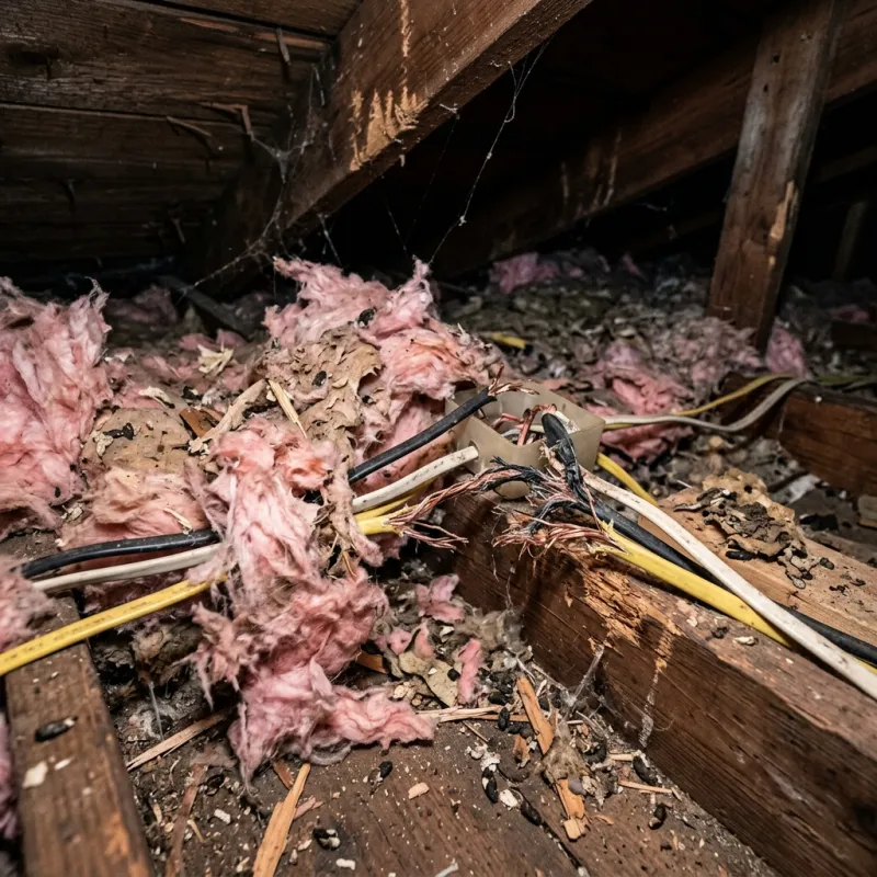 Technicians assessing a Brooklyn property for a large animal recovery
